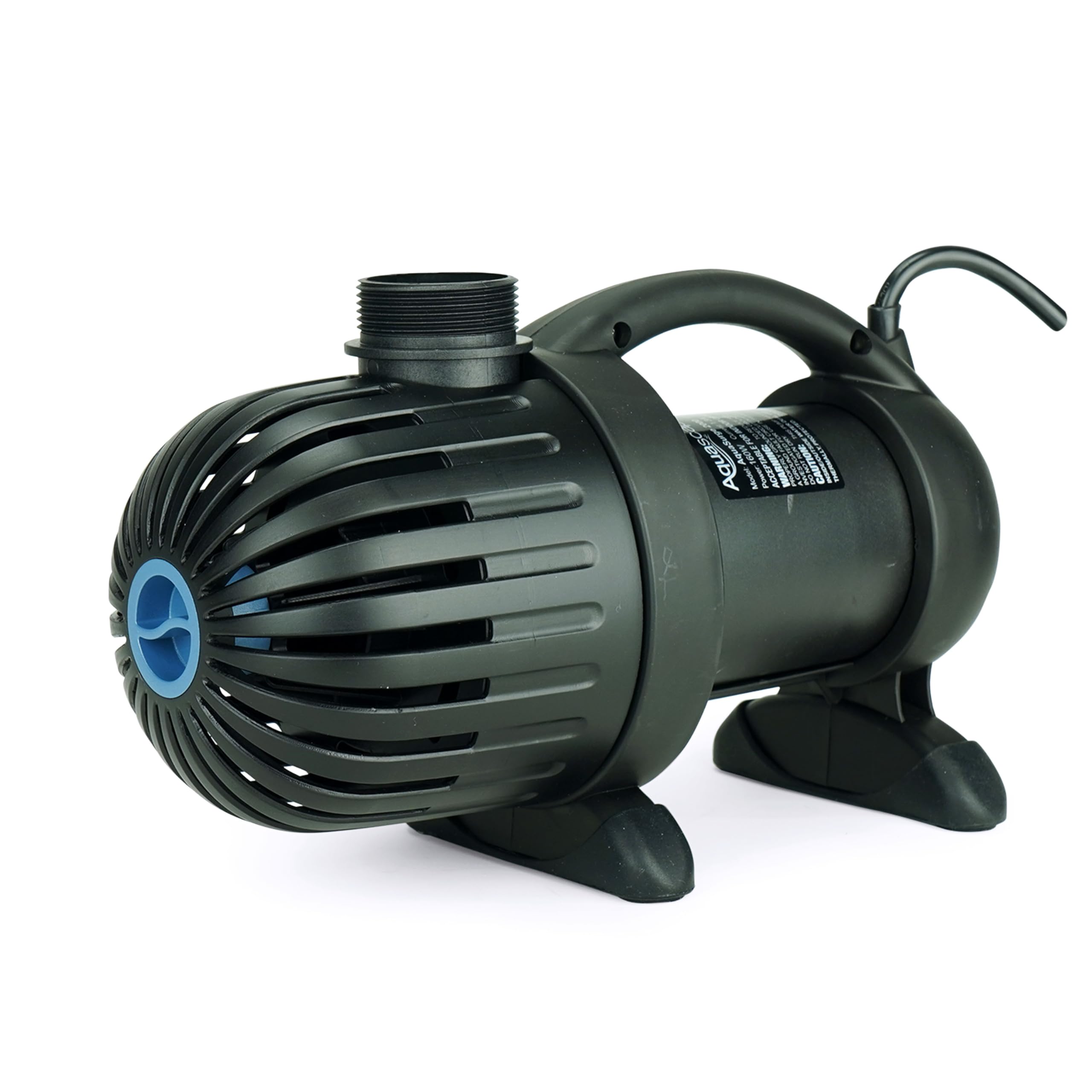 Aquascape front view of AquaSurge pump showing compact durable housing and reliable flow