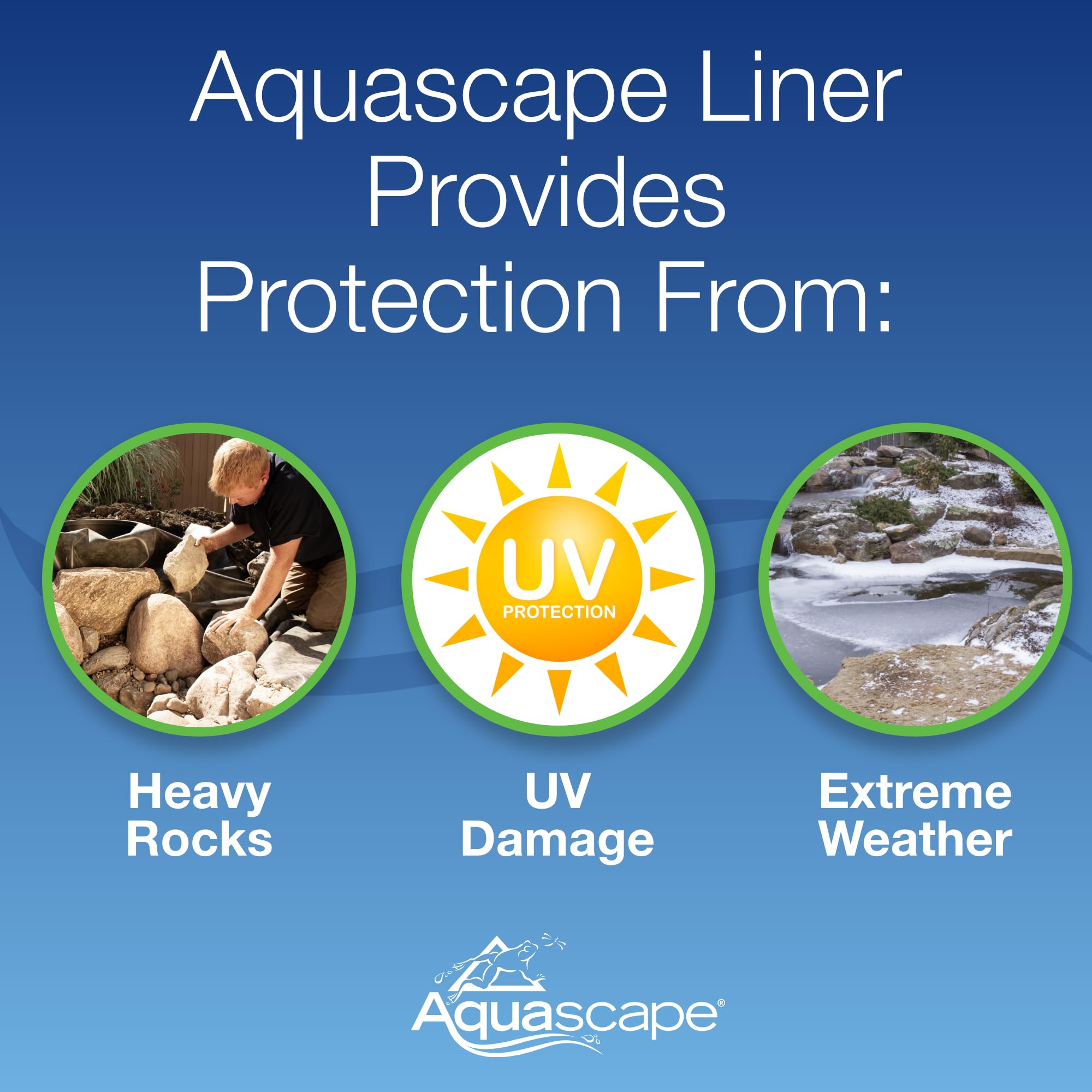 Aquascape close-up of 45 mil EPDM texture highlighting durable surface for long-lasting protection