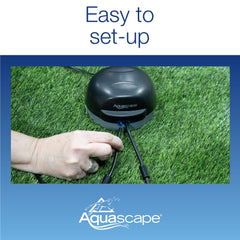 Aquascape close-up of disc producing fine bubbles to increase oxygen transfer