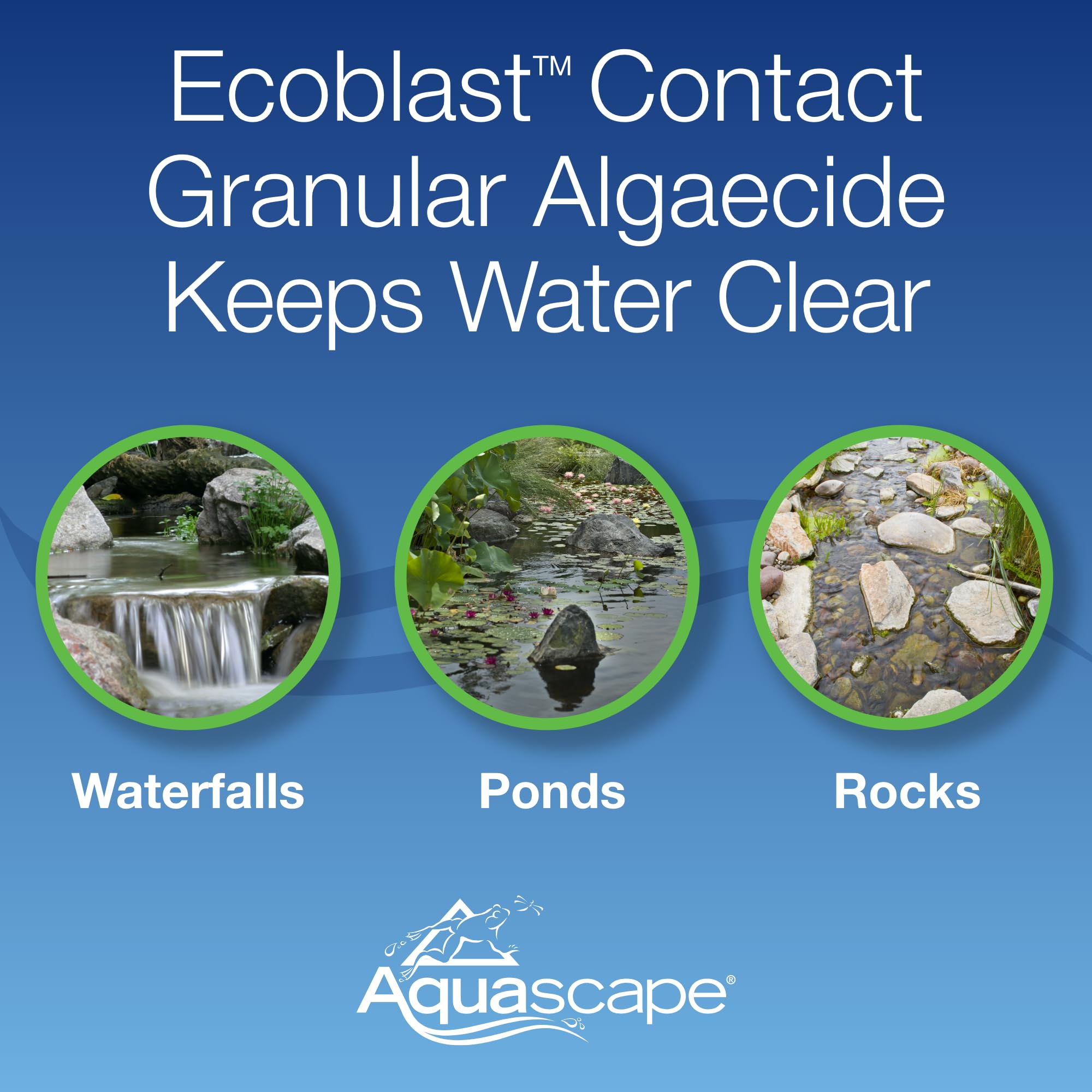 Aquascape EcoBlast applied to a waterfall demonstrating targeted treatment