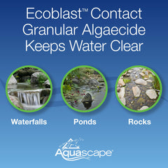 Aquascape EcoBlast applied to a waterfall demonstrating targeted treatment