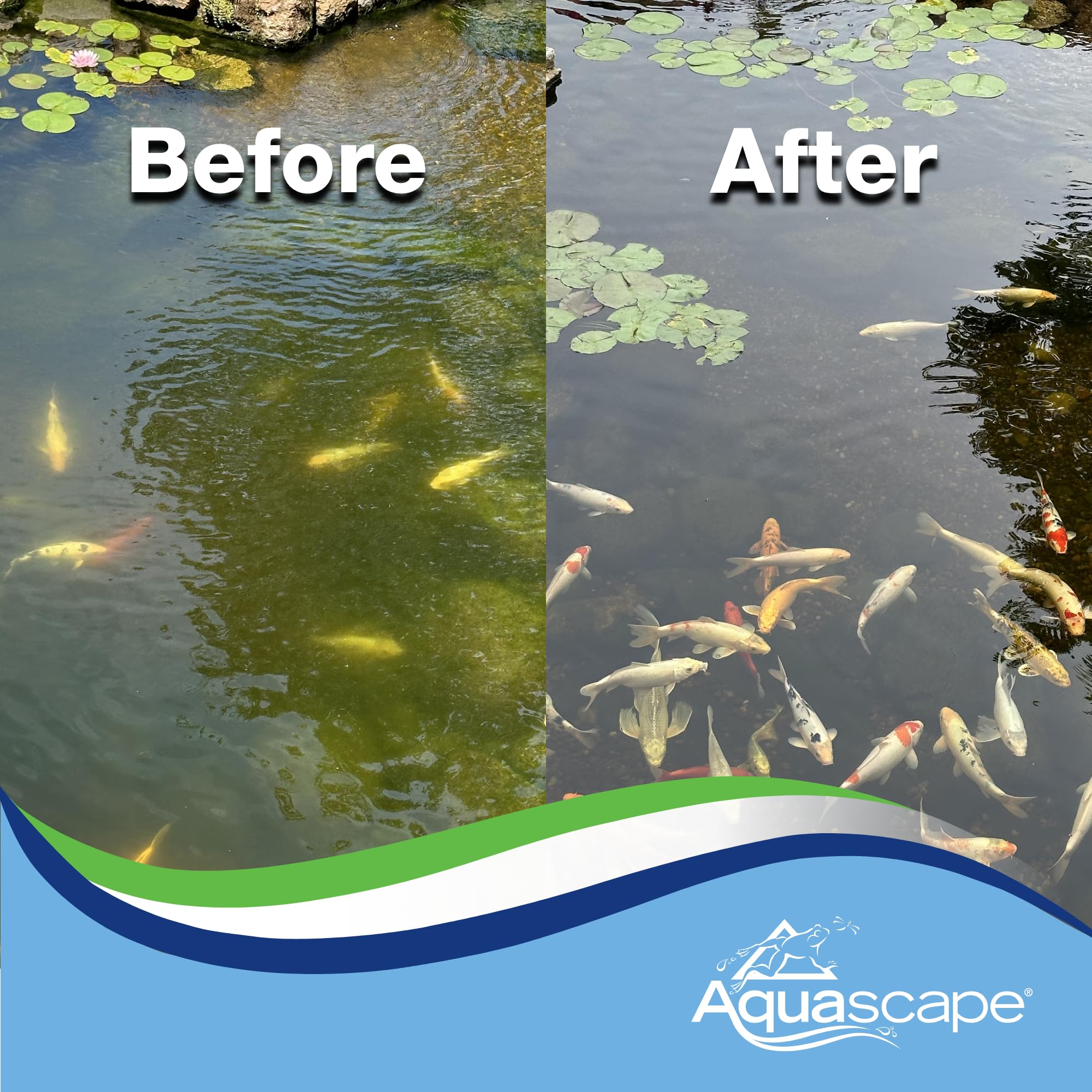 Aquascape EcoBlast label close-up showing directions and safe use