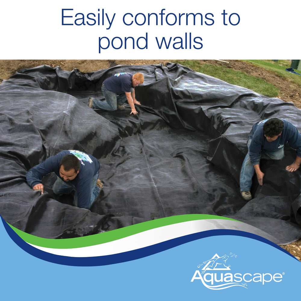 Aquascape folded liner edge showing seam and flexibility for tight corners and reliable joins