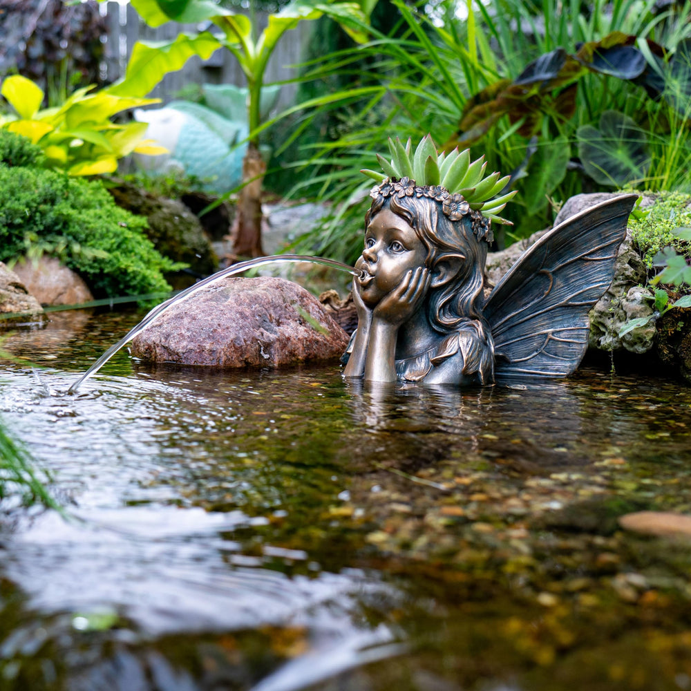 Aquascape fairy planter on patio display demonstrating versatile accent use