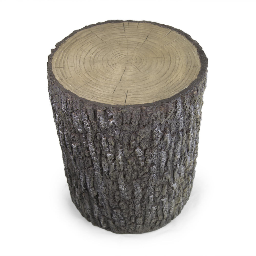 Aquascape faux oak stump front view showing natural look and instant camouflage