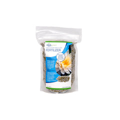 Aquascape front packaging of granular fertilizer showing product and benefits