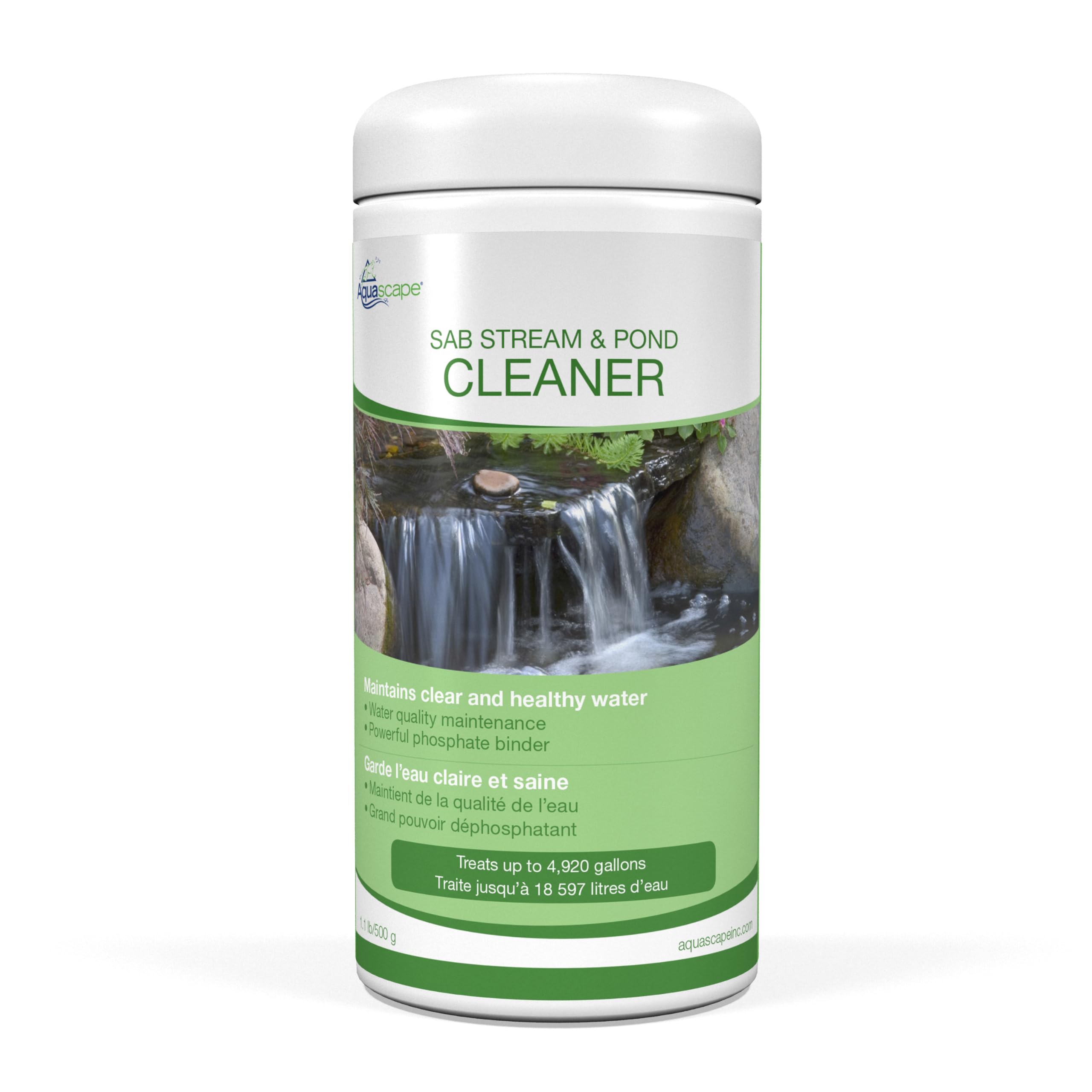 Aquascape front packaging showing product and clear usage benefit