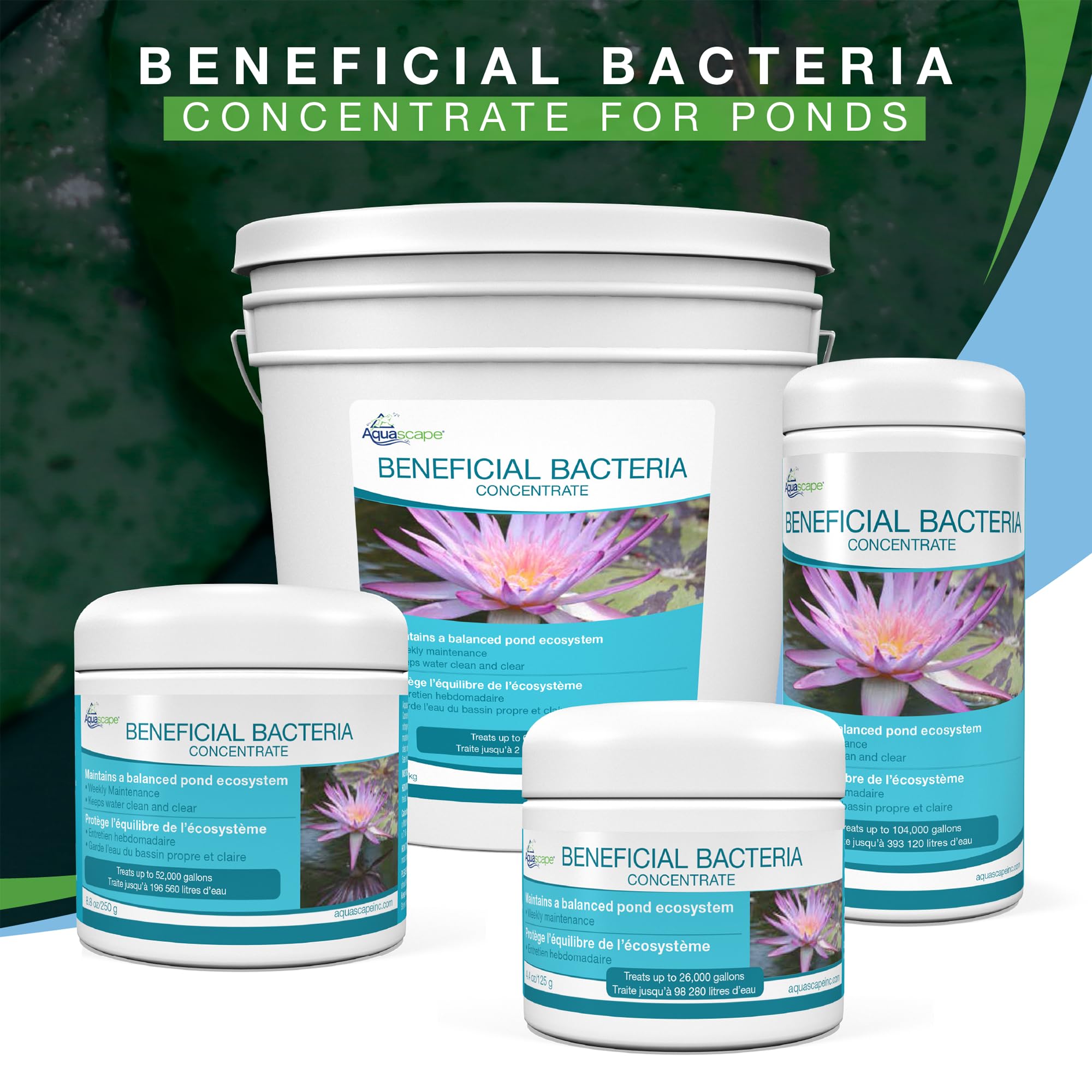 Aquascape-treated garden pond with clearer water and healthier appearance