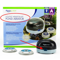 Aquascape Pond Air 2 installed at pond edge demonstrating improved aeration and healthier water