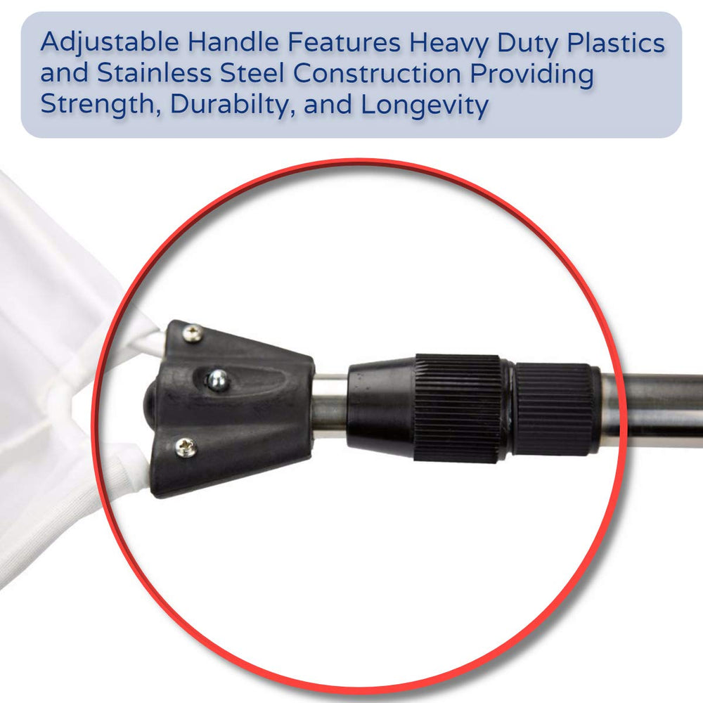 Aquascape protective bottom strip detail, prolongs net durability against wear