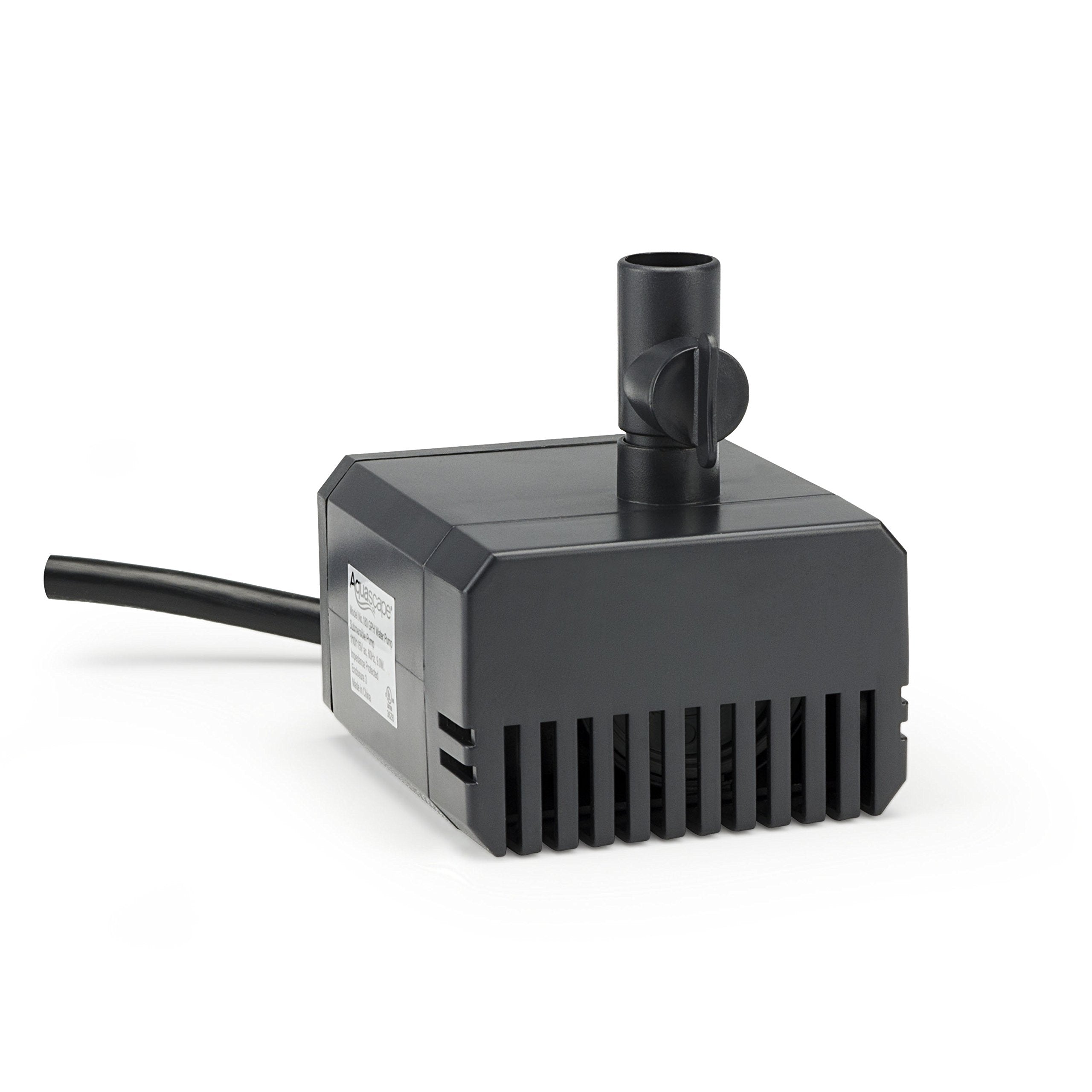 Aquascape pump installed in fountain demonstrating quiet reliable flow benefit
