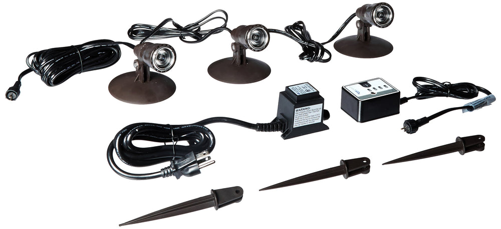 Aquascape front packaging showing complete 3-light kit and benefits