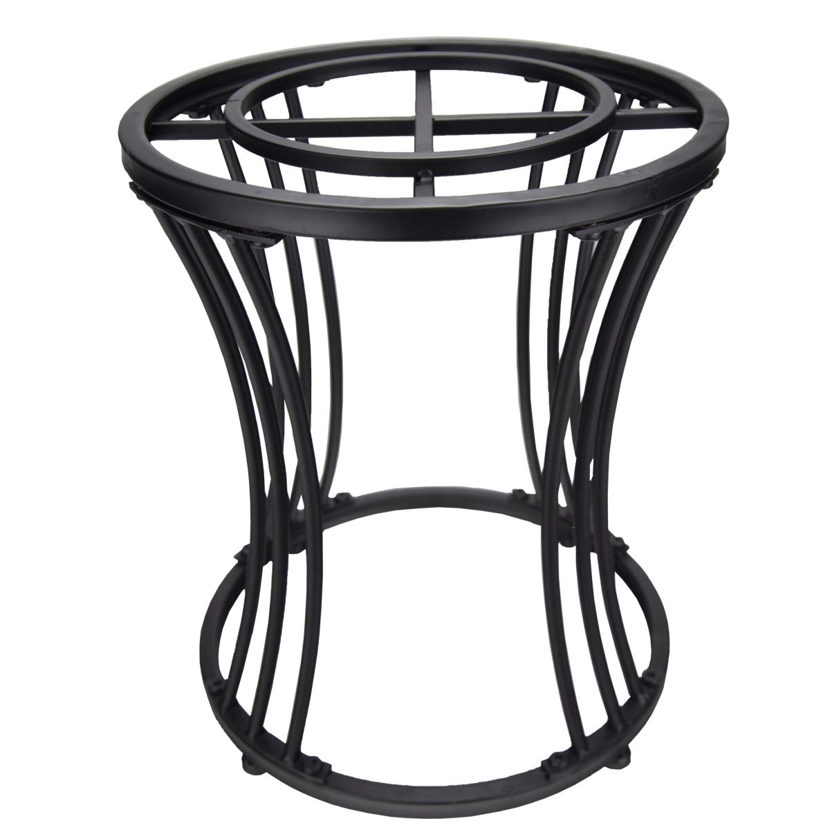 Aquascape stand front view showing matte black finish and modern styling benefits display