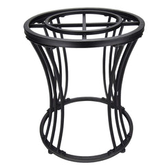 Aquascape stand front view showing matte black finish and modern styling benefits display