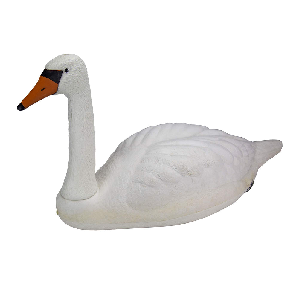 Aquascape swan beside backyard pond demonstrating protective benefit