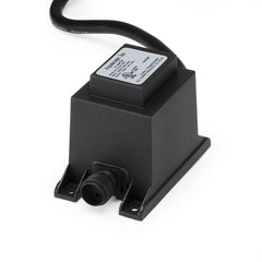Aquascape transformer front panel showing model and plug, ensures simple outdoor lighting power