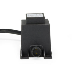 Aquascape transformer held in hand showing compact size for easy placement and storage