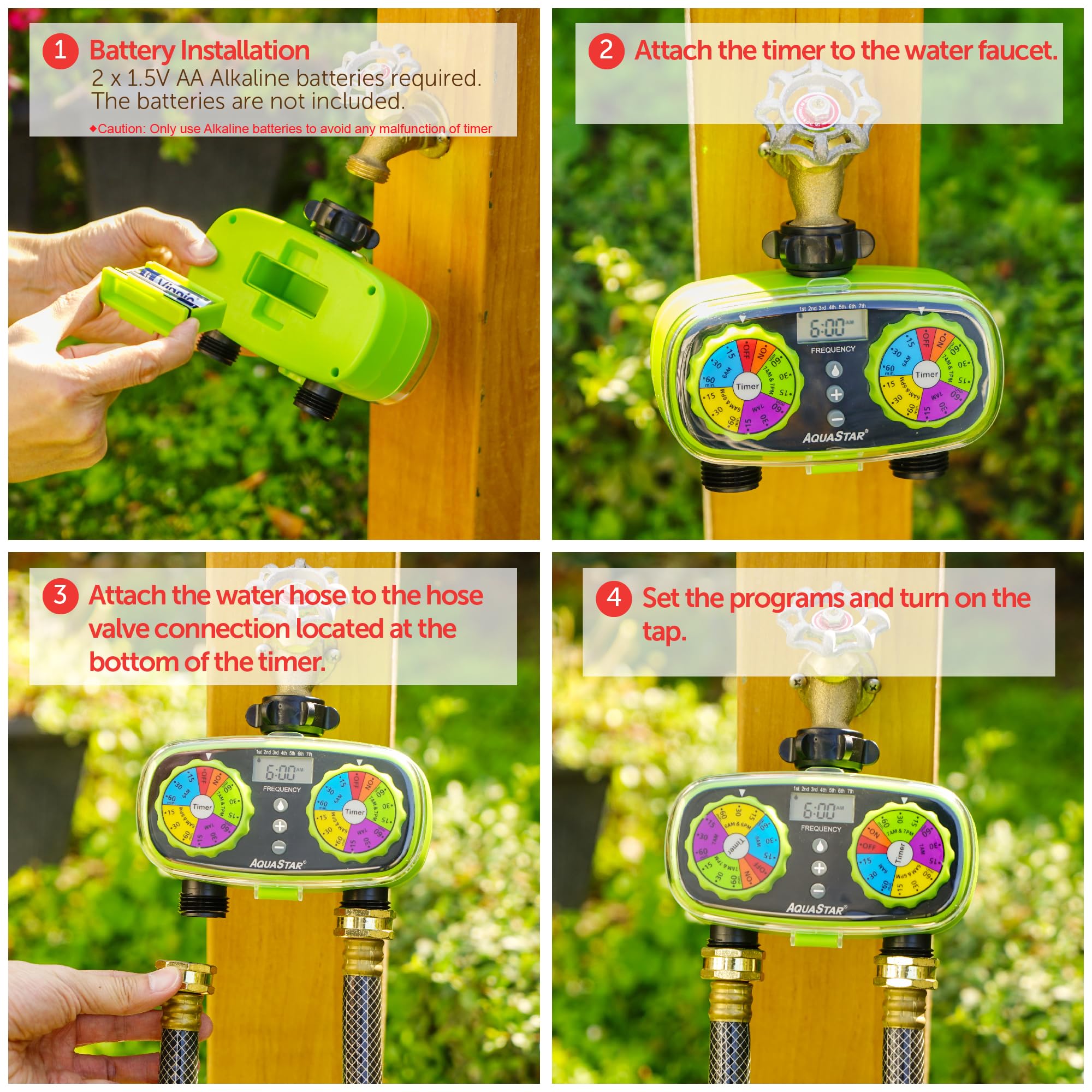 AQUASTAR held in hand for scale showing compact size and easy installation