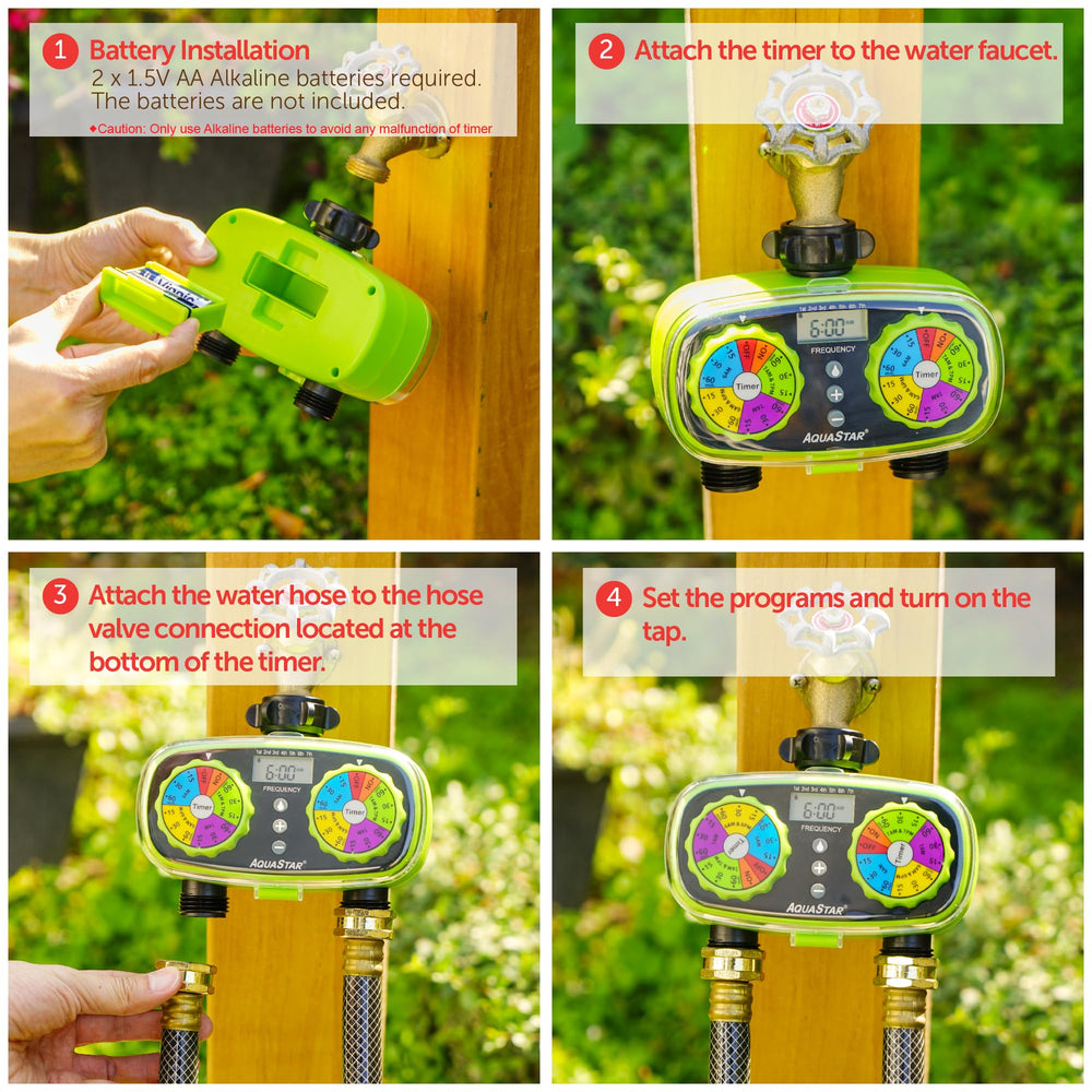AQUASTAR held in hand for scale showing compact size and easy installation