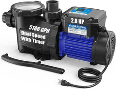 AQUASTRONG front view showing full pump assembly and compact layout for easy replacement