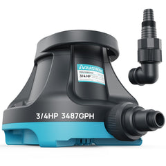 AQUASTRONG front view showing pump body and cord, quick identification benefit