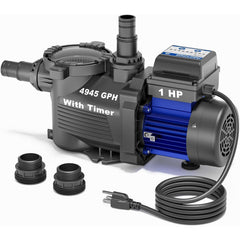 AQUASTRONG front view of pump showing controls and timer for easy setup
