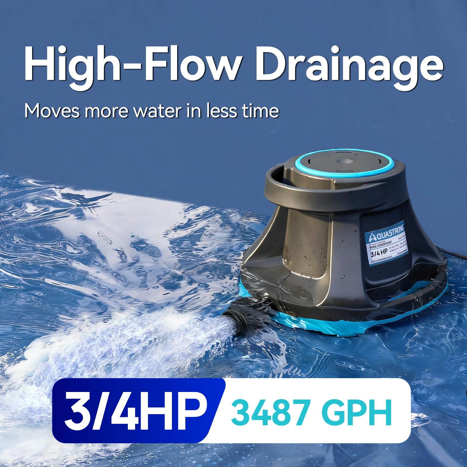 AQUASTRONG smart-sensor detail demonstrating automatic on/off reliability benefit