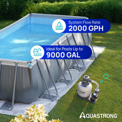 AQUASTRONG timer display close-up demonstrating programmable runtimes for effortless scheduling