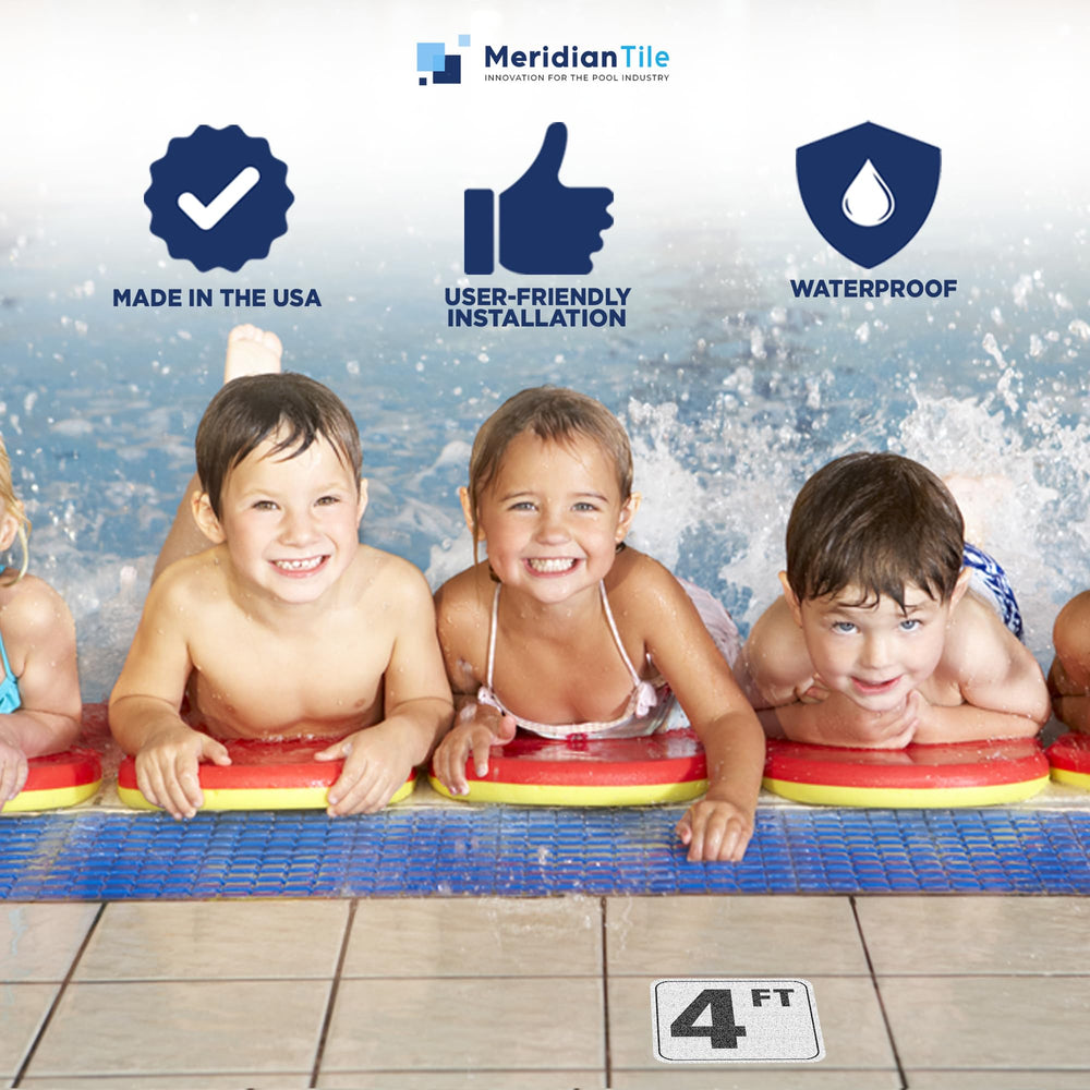 Aquatic Custom Tile adhesive backing peeled to show strong bond for durable installation
