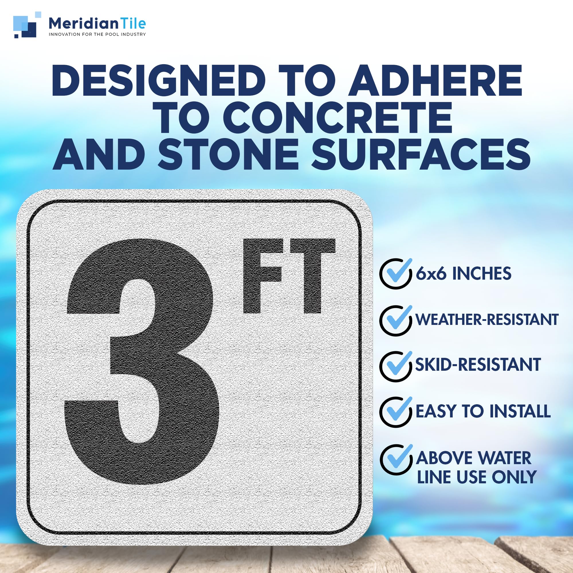 Aquatic Custom Tile close-up texture showing skid-resistant surface for safer wet decks