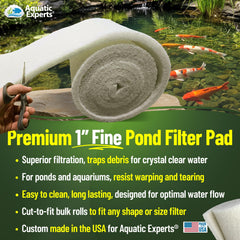 Aquatic Experts close-up of fine polyester fibers capturing small particles effectively