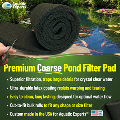 Aquatic Experts close-up of latex-coated fiber texture showing durable media and filtration benefit
