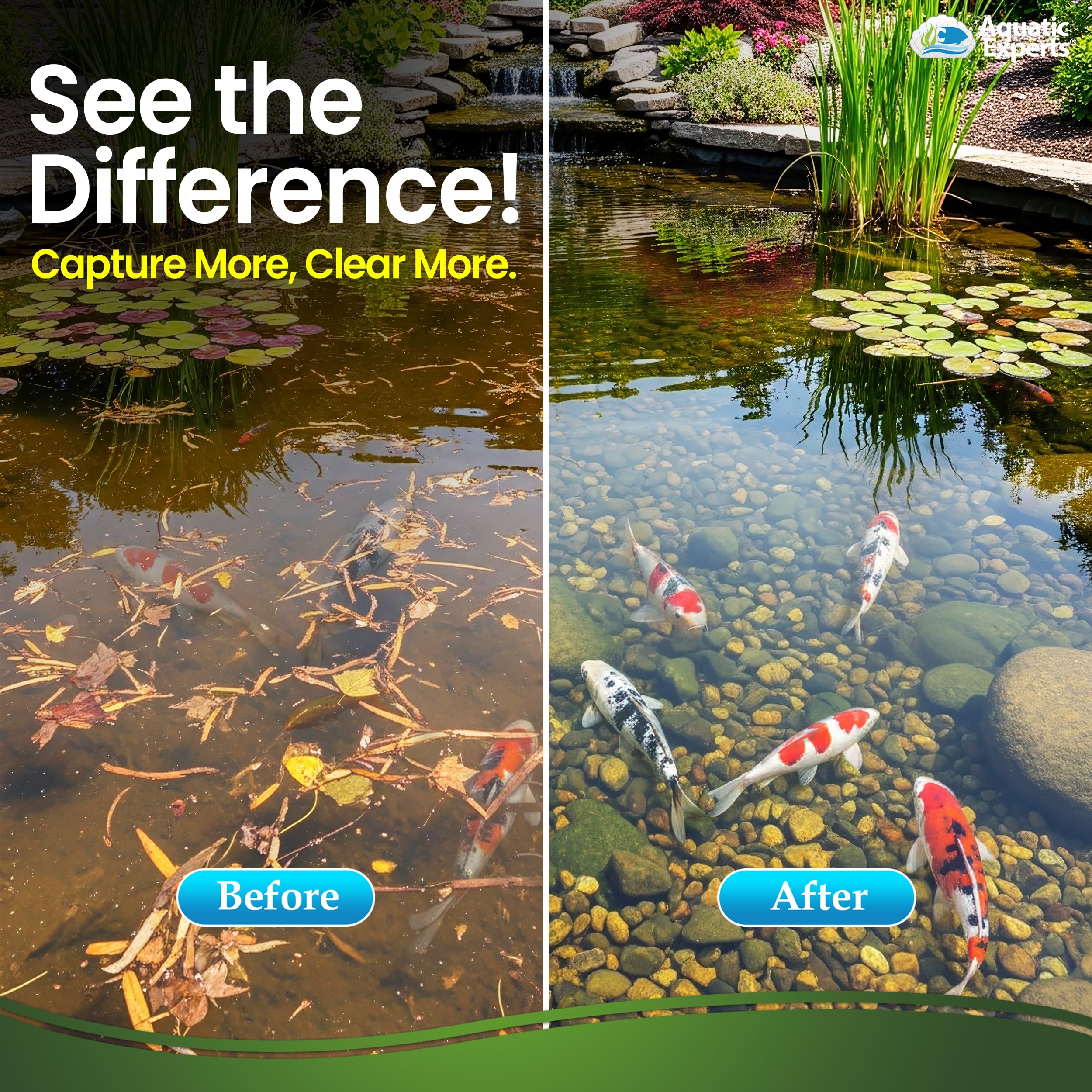 Aquatic Experts fine pad fiber detail highlighting dense structure for clearer water