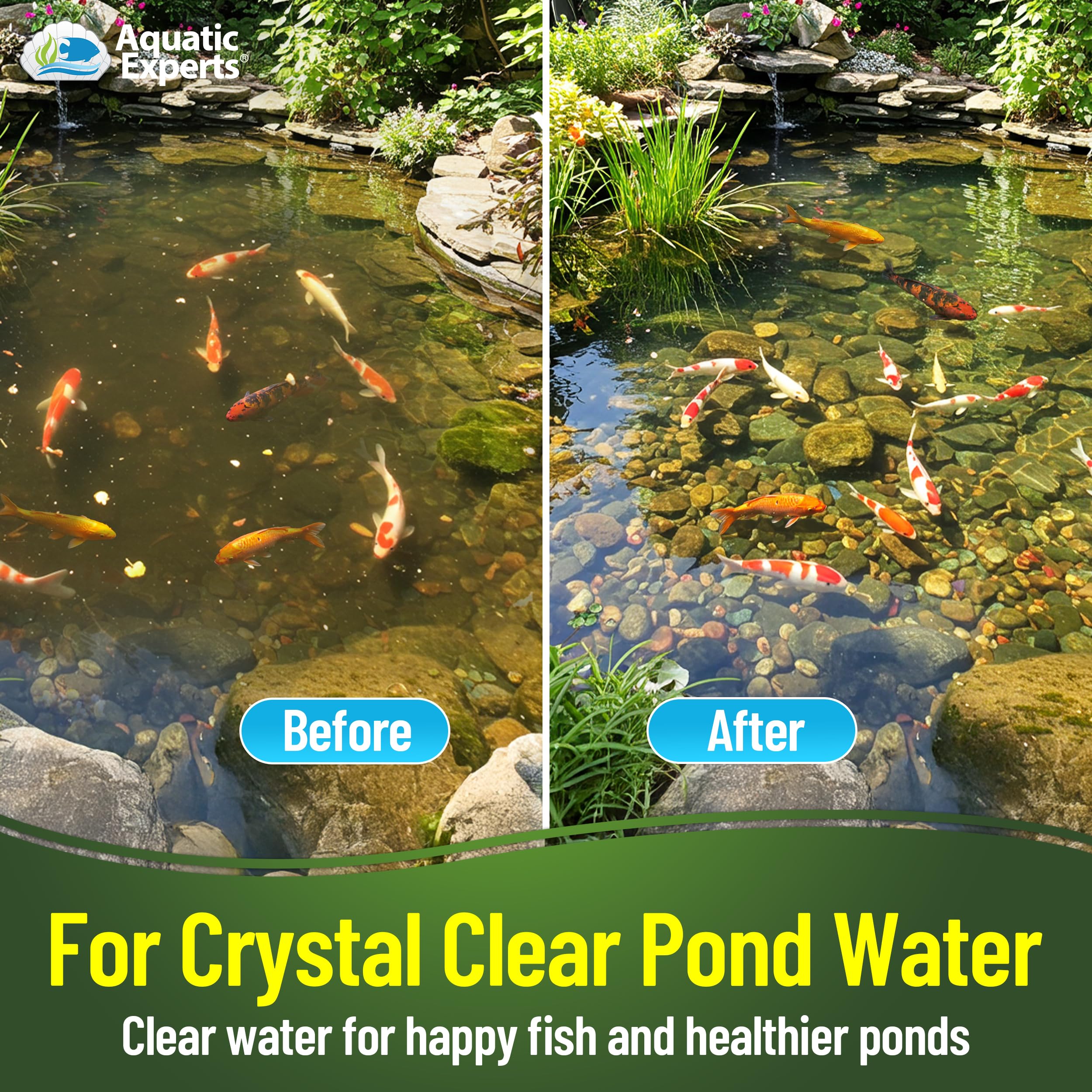 Aquatic Experts pad installed in a pond skimmer box demonstrating debris capture benefit