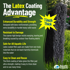 Aquatic Experts rolled bulk filter media length illustrating how much material you get