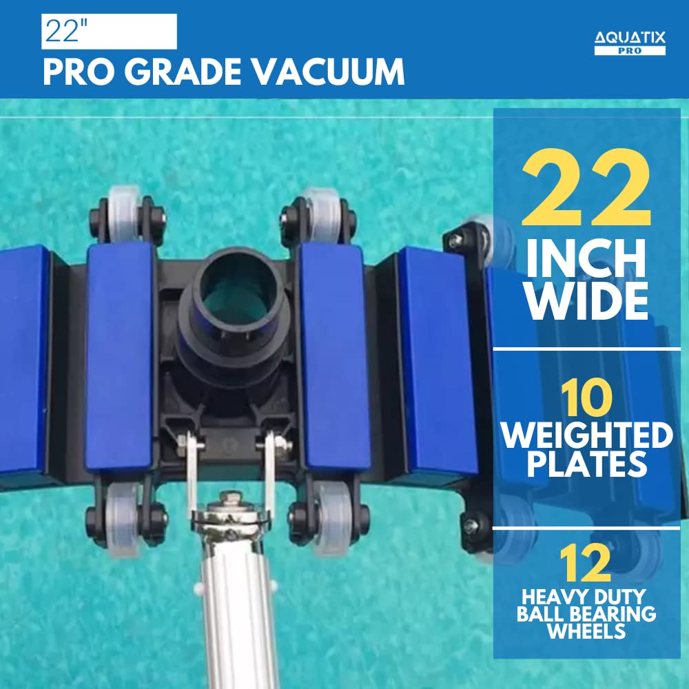 Aquatix Pro nylon bristles and sealed wheel assembly for durable glide