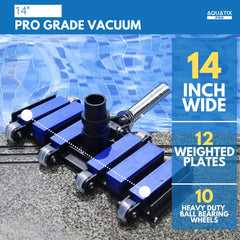 Aquatix Pro wheel detail with aluminum axle for smooth, durable rolling