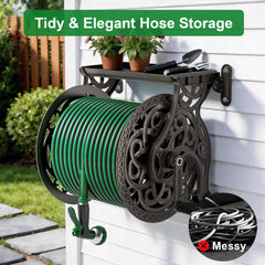 AQUAZILLA top shelf holding nozzles and tools for easy access and organized gardening