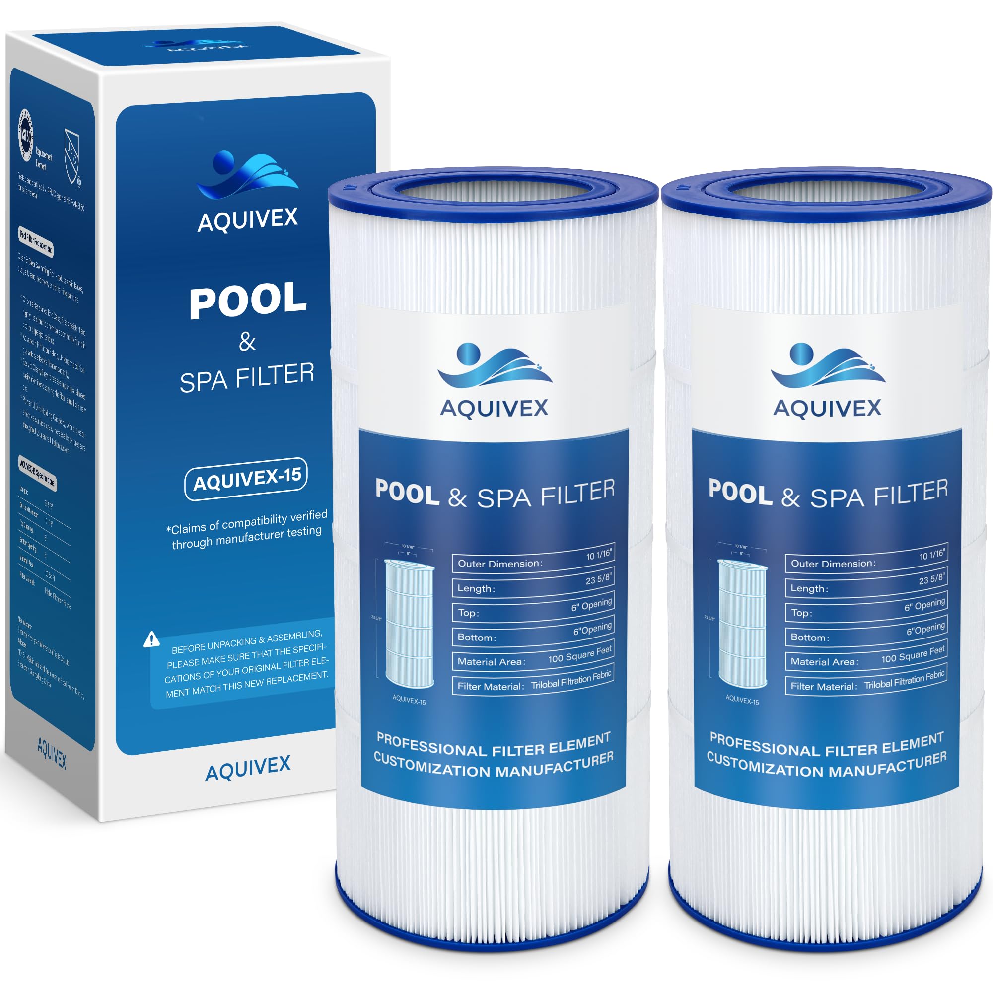 AQUIVEX CCRP100 front packaging showing product and compatibility benefits