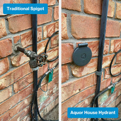 Aquor hydrant with slate gray debris cover installed showing clean exterior protection