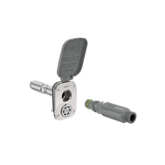 Aquor front view of frost free outdoor faucet showing compact profile and durability