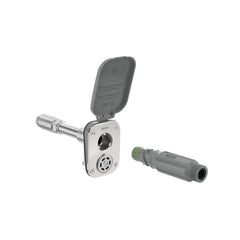 Aquor front view slate gray hydrant showing clean exterior and secure mounting benefit