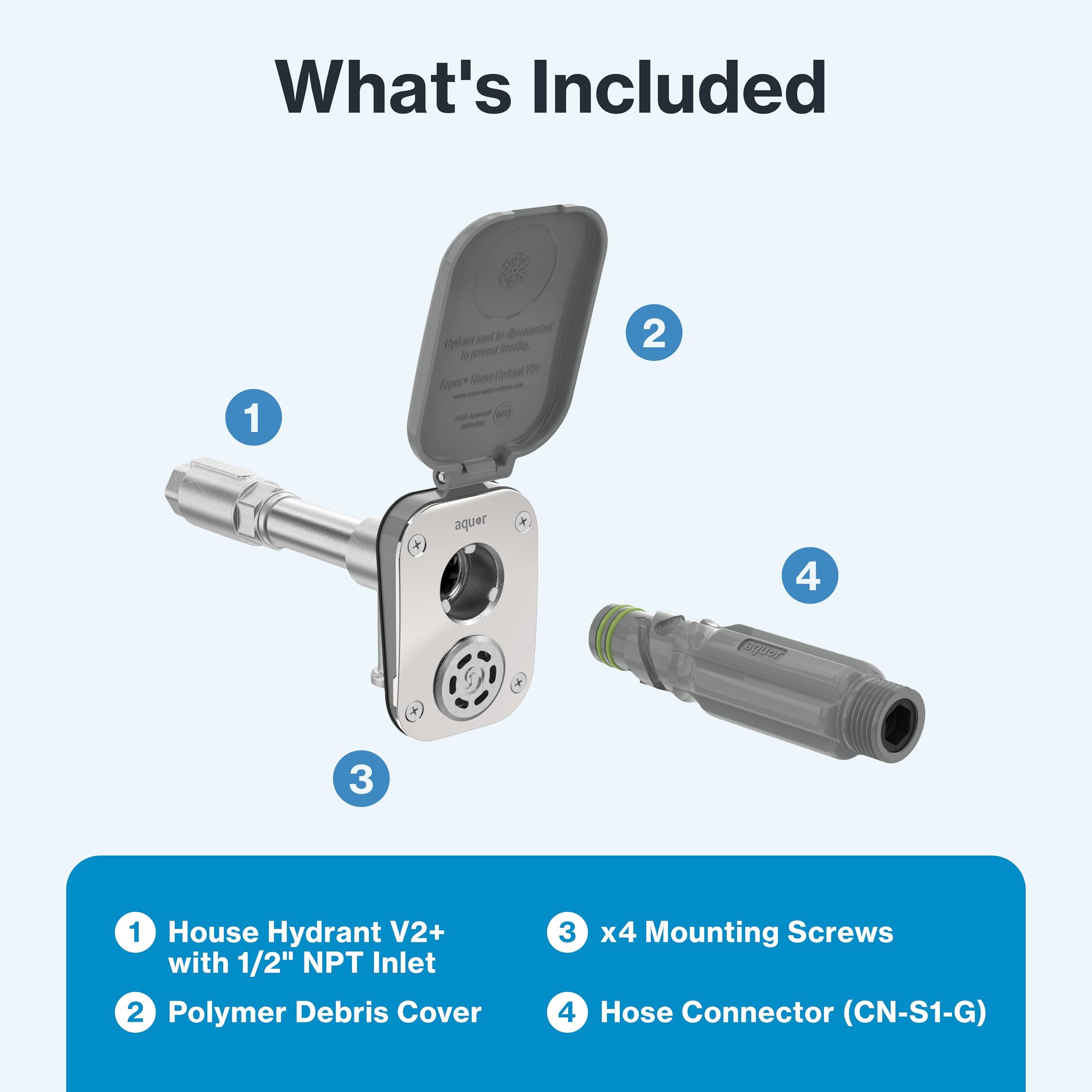 Aquor internals stainless steel shot showing corrosion-resistant materials for long life benefit