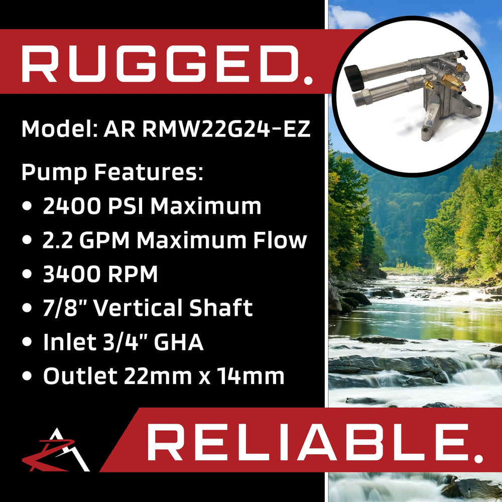 AR Annovi Reverberi hollow shaft connection ready to couple with engine crankshaft