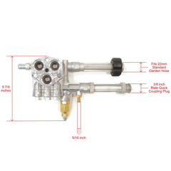 AR ANNOVI REVERBERI side profile highlighting ports and mounting pattern for easy alignment