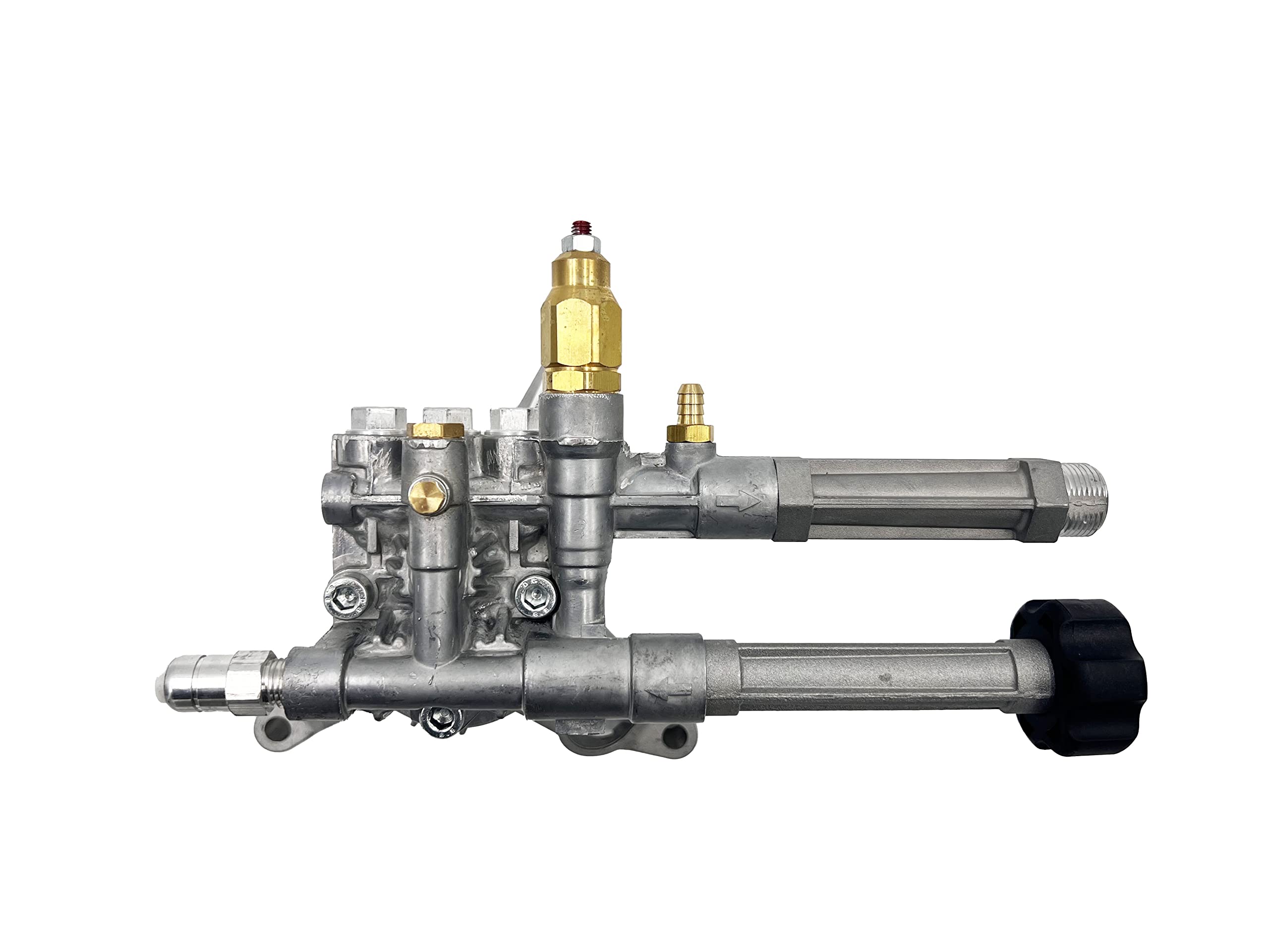 AR Annovi Reverberi thermal relief valve and brass unloader protecting pump from heat and pressure