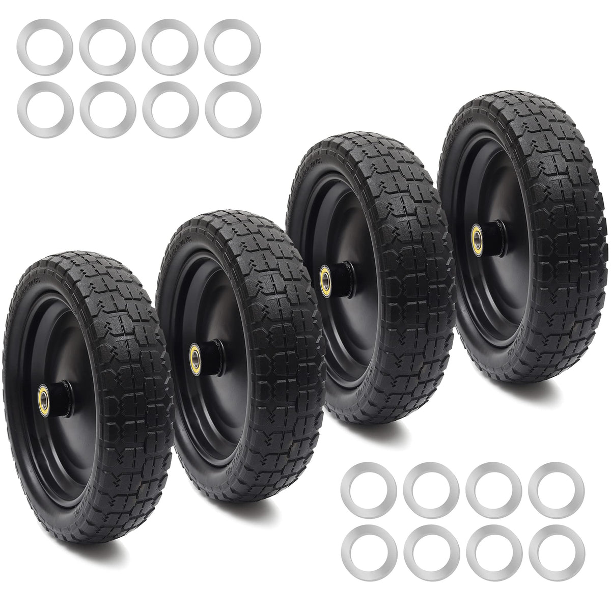 AR-PRO 13-inch wheel front view showing full tire and rim, durable replacement