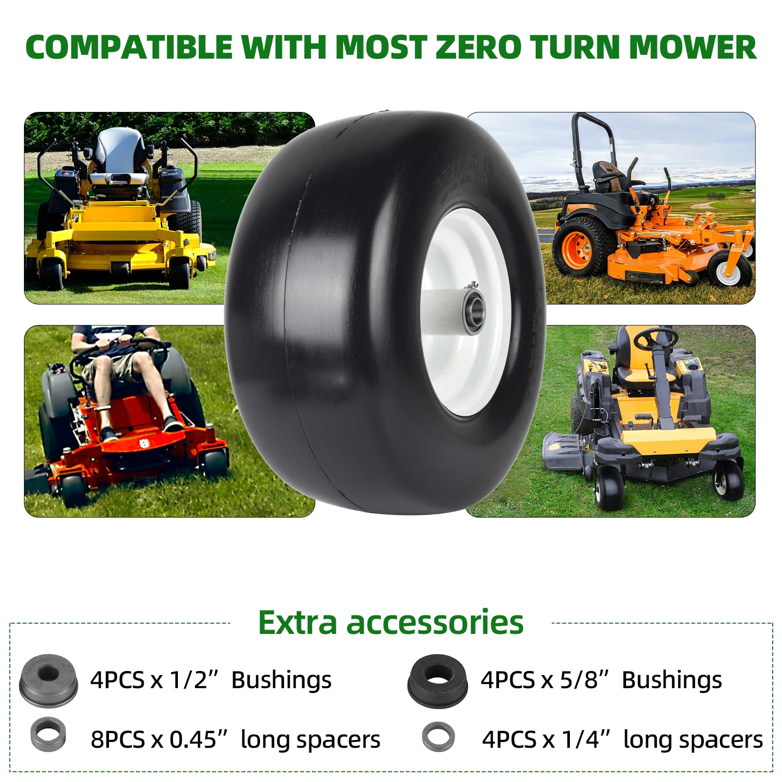 AR-PRO hub and 3/4 inch bearing detail for easy axle installation and durability