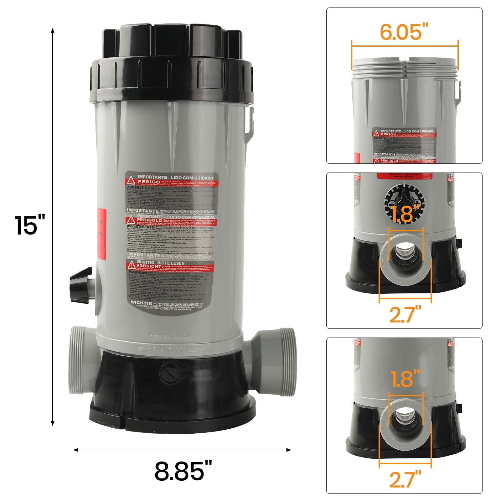AR-PRO top cover detail with Easy-Lok threaded lid for fast secure refills