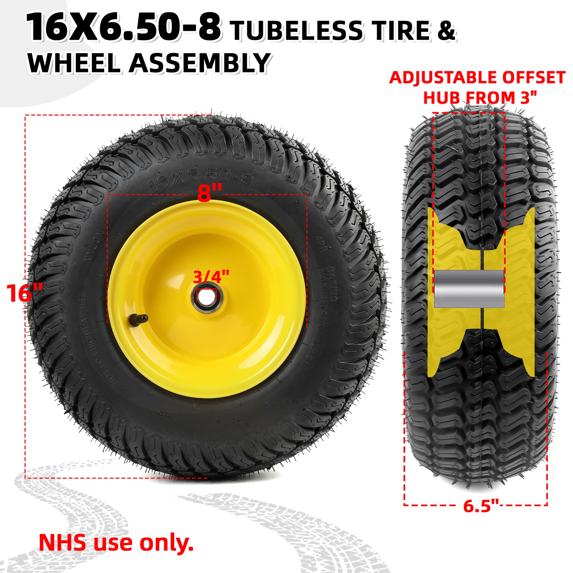 AR-PRO close-up of S-Turf tread highlighting lawn-friendly traction and reduced turf damage